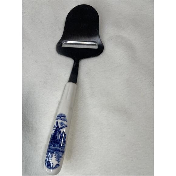 Elesva Holland Windmill Ceramic Handle Cheese Slicer Knife Stainless Steel 9" - Picture 1 of 7